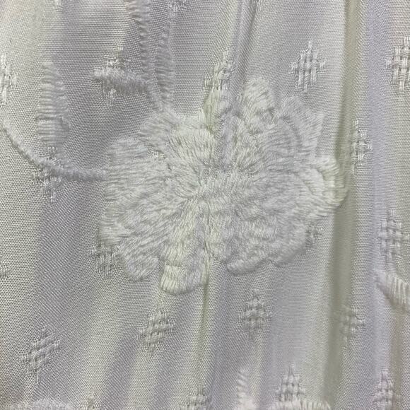 DEAR JOHN White Embroidered Floral Tiered Midi Dress Size Extra Small - Picture 8 of 13